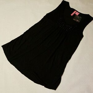 ANTHROPOLOGIE Charlotte Tarantola  Black Tank Top New